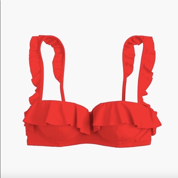 J. Crew Ruffle Underwire High-waist Leopard - Picture 2 of 7